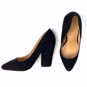 Women's Size 6 Black Block High Heel Pump Shoe NEW